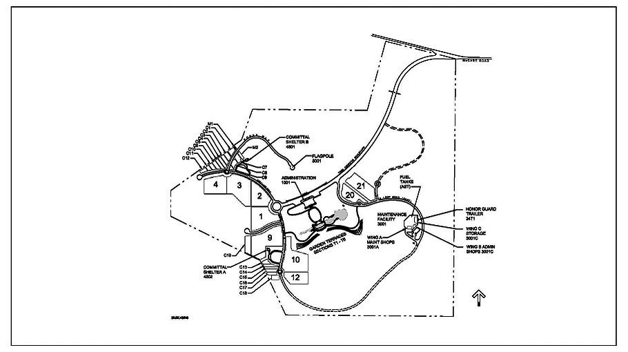 Map Layout of SAN JOAQUIN VALLEY NATIONAL CEMETERY Section C-6  Site 530
